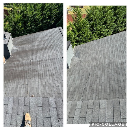 Roof soft washing in georgia how long results last and what shortens it